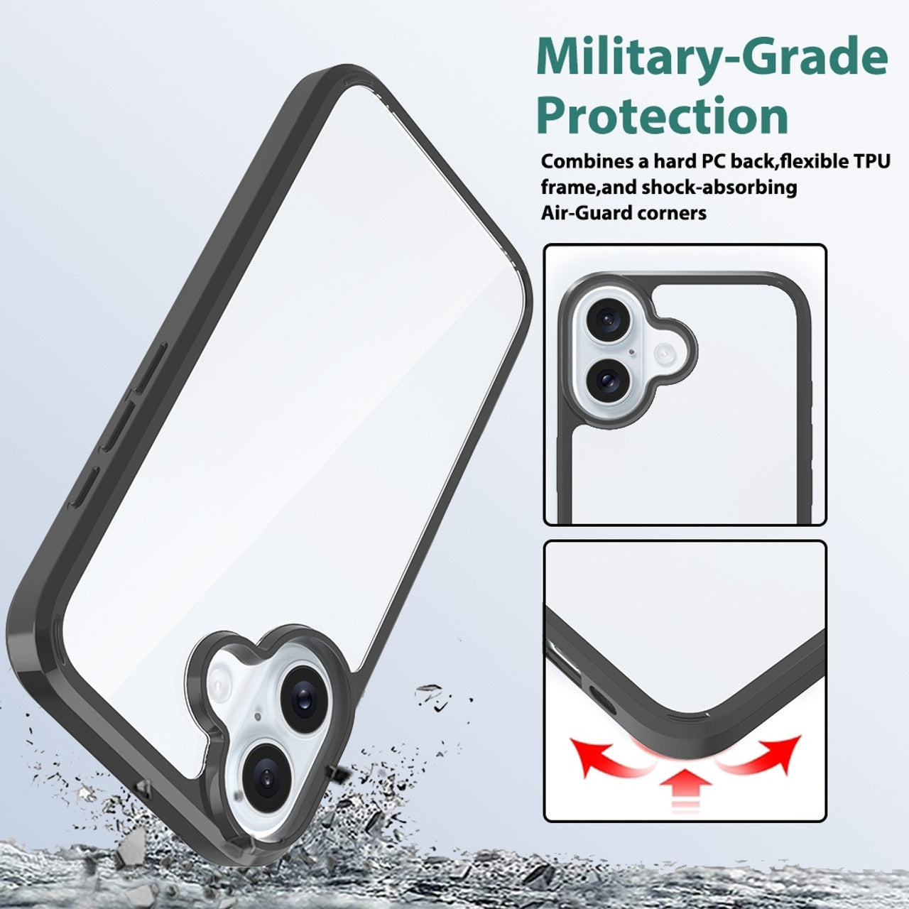 Coque mate translucide pour iPhone 16 Coque mate translucide pour iPhone 16